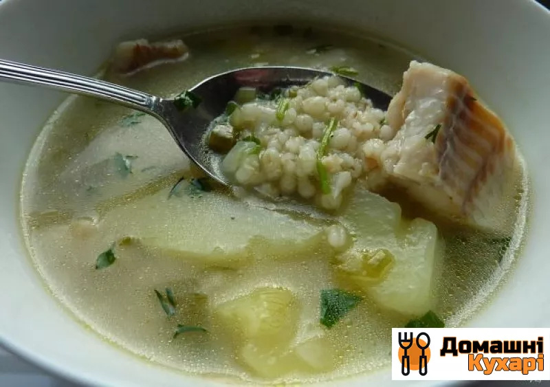 Рецепт Рибний суп з перловкою
