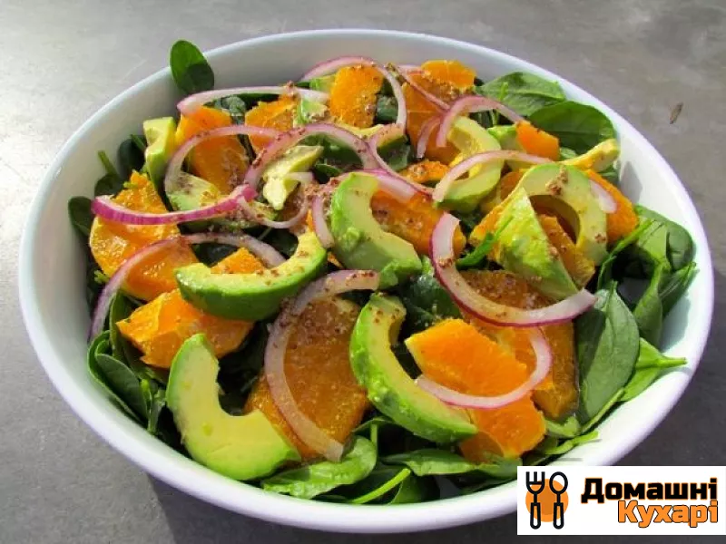 Рецепт Салат з авокадо з апельсиновим соусом