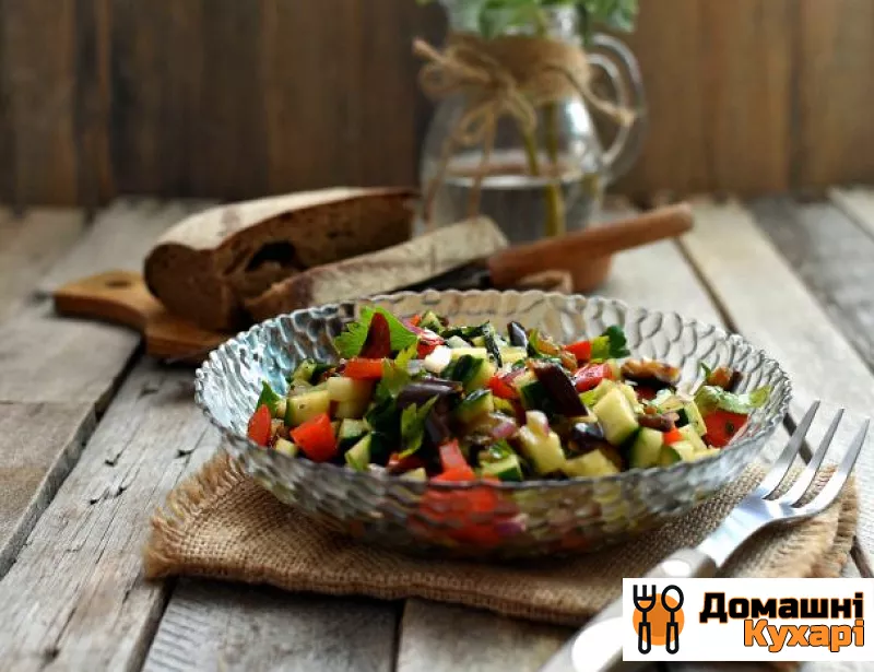 Рецепт Салат з овочів-гриль зі свіжим огірком