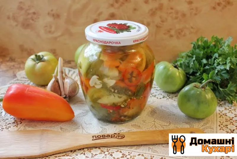 Рецепт Салат із зелених помідорів по-грузинськи