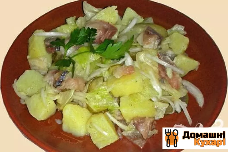 Рецепт Салат з картоплею, огірком і маслинами
