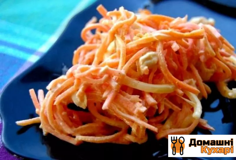 Рецепт Салат с корейской морковью и грибами