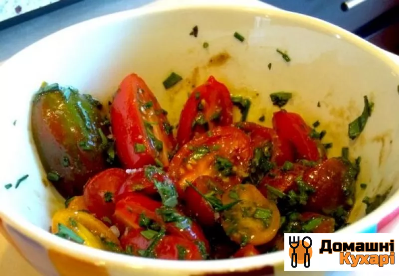 Рецепт Салат з помідорами і зеленню