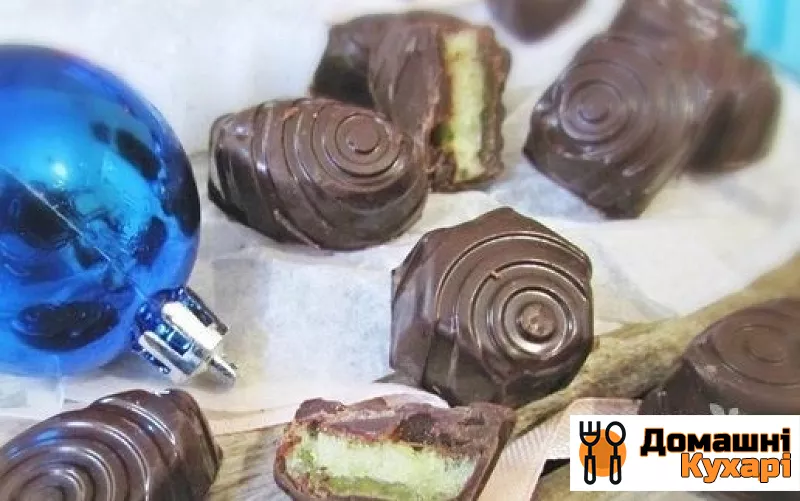Рецепт Шоколадні цукерки з персиковим мусом