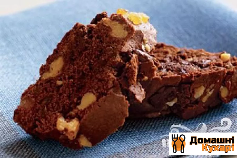 Рецепт Шоколадне печиво з імбиром і горіхами