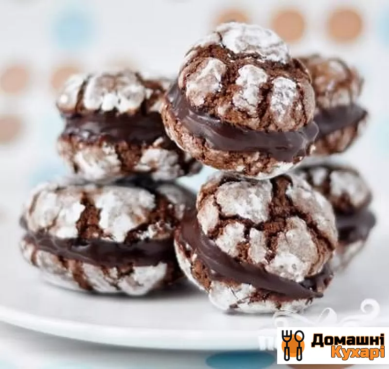 Рецепт Шоколадне печиво з кавовою начинкою