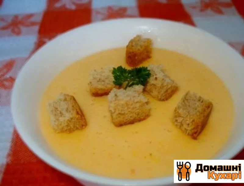 Рецепт Сирний суп-пюре з грінками