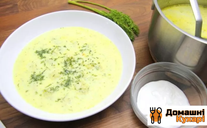Рецепт Сирний суп з галушками