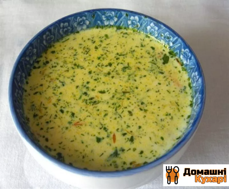 Рецепт Сирний суп з копченими реберцями