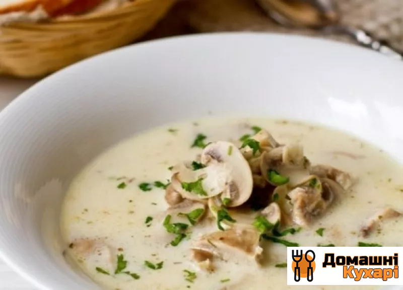 Рецепт Вершковий суп з грибами