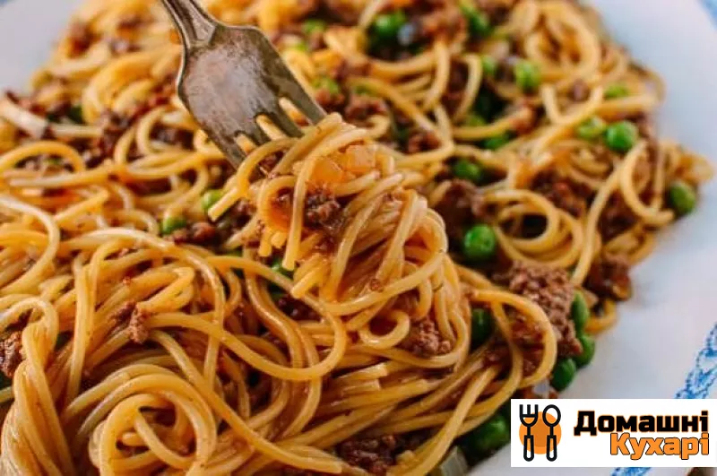 Рецепт Спагеті «болоньєзе» по-китайськи
