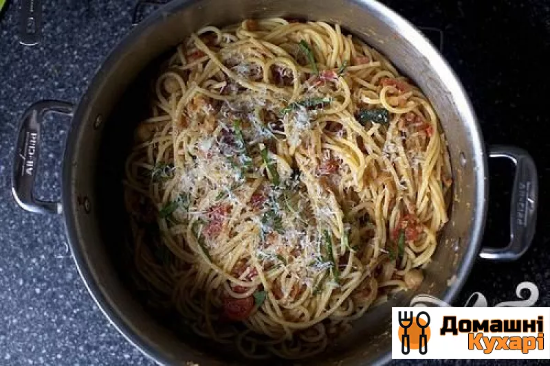 Рецепт Спагеті з баранячим горохом
