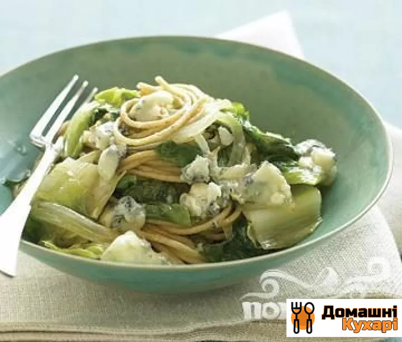 Рецепт Спагеті з сиром і салатом