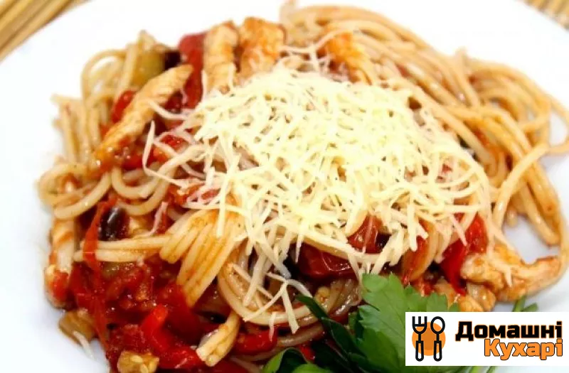 Рецепт Спагеті з в'яленими помідорами