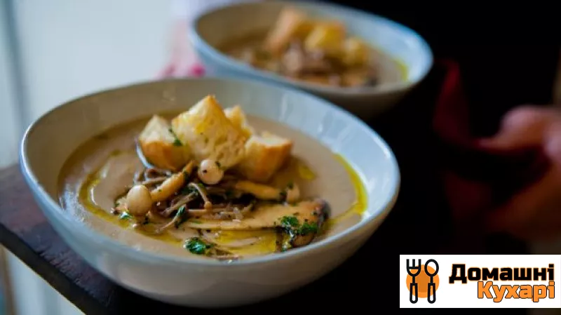 Рецепт Суп-пюре з білих сушених грибів