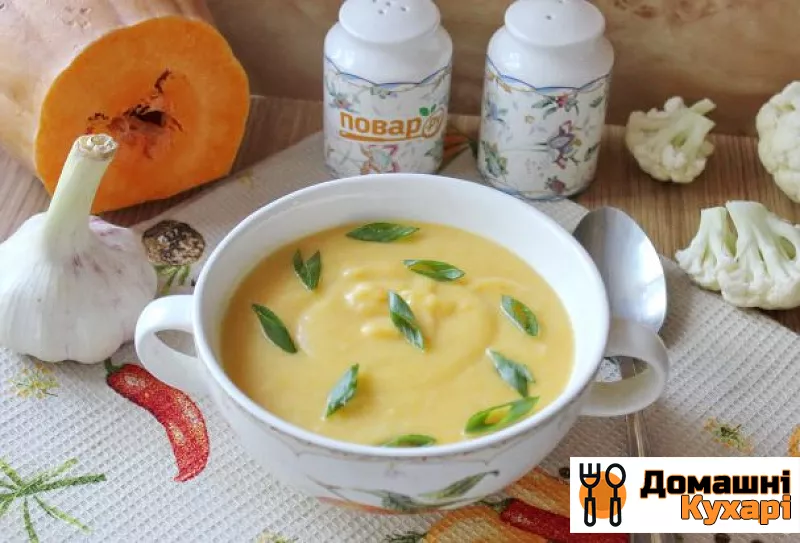 Рецепт Суп-пюре з гарбуза і цвітної капусти