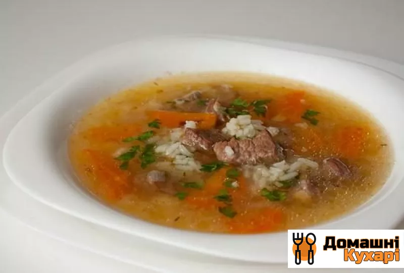 Рецепт Суп з яловичини з рисом і овочами