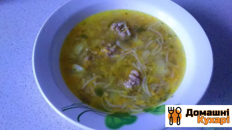 Рецепт Суп з фрикадельками з локшиною