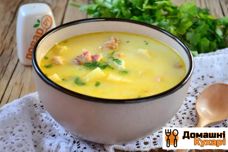 Рецепт Суп з копченою куркою і плавленим сиром