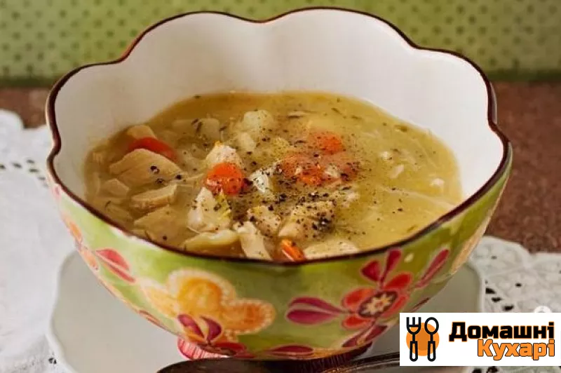 Рецепт Суп з куркою, морквою, селерою і галушками