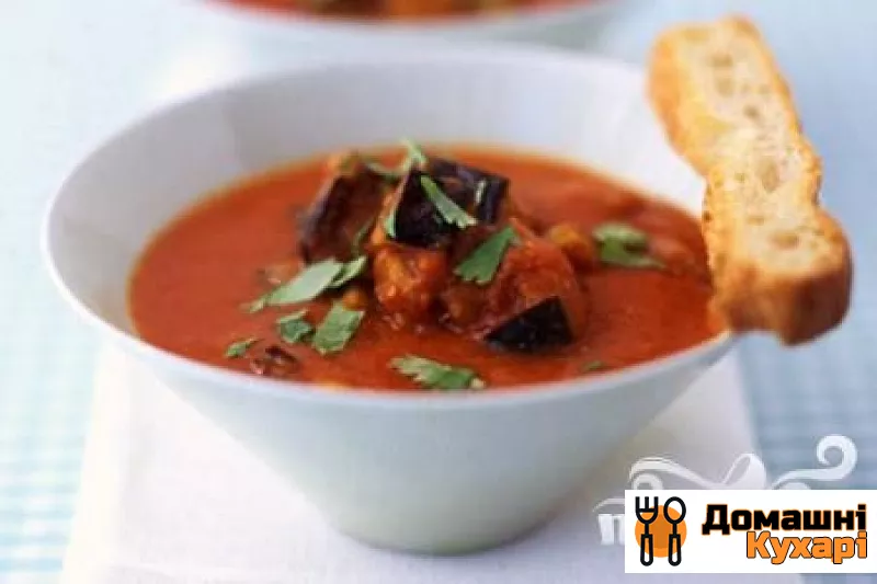 Рецепт Суп з помідорами і баклажанами