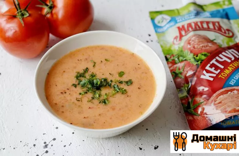 Рецепт Суп з помідорами, сиром і кетчупом