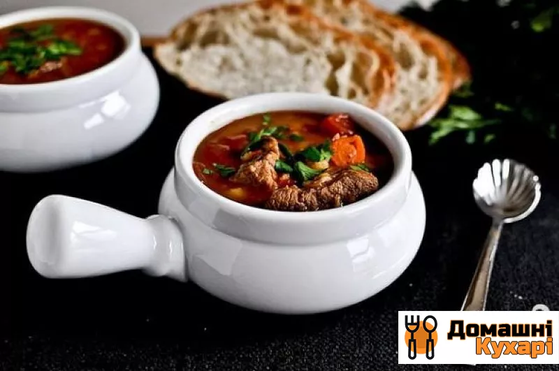 Рецепт Суп з ячменем, яловичиною і помідорами