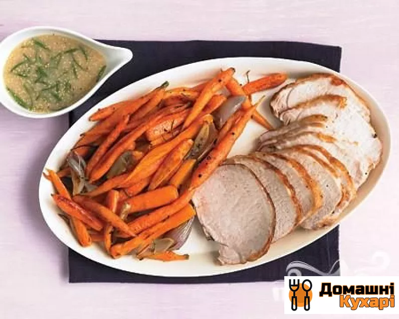 Рецепт Свинина з морквою і гірчичним соусом