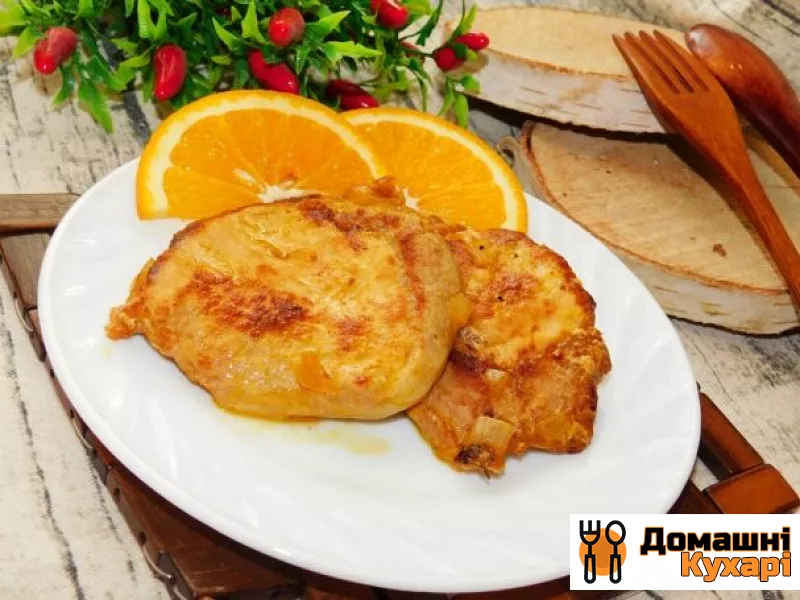 Рецепт Свинина в гірчично-імбирним маринаді з апельсинами