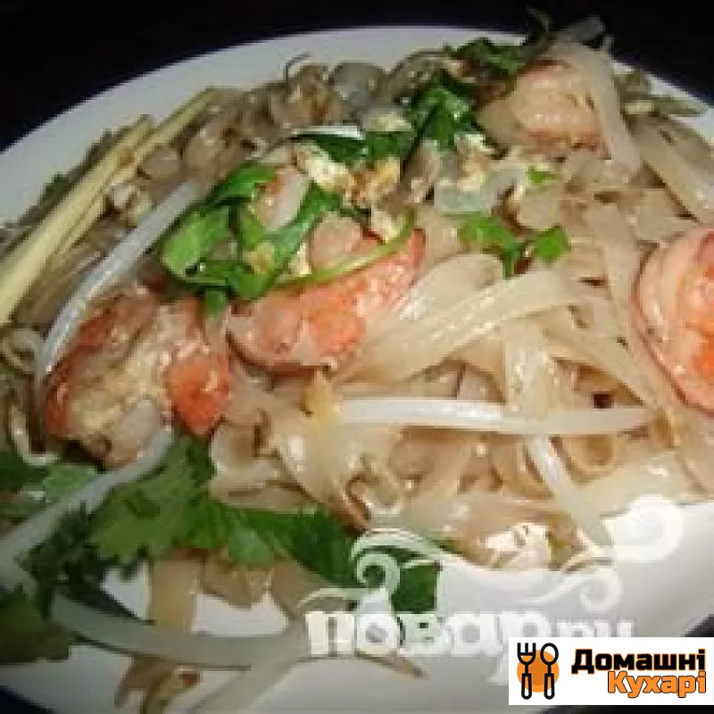 Рецепт Тайське блюдо з рисової локшини
